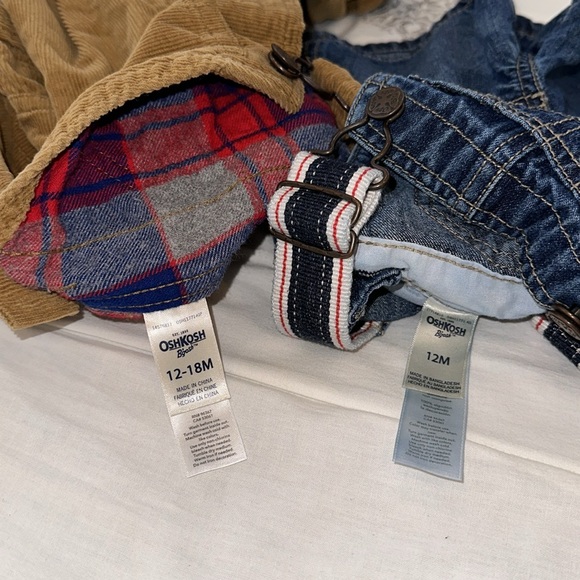 Vintage Oshkosh Jean Denim Shorts and Corduroy Pant Overalls - Picture 3 of 3